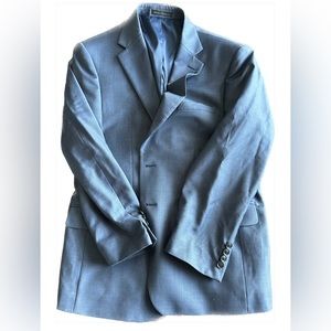 Calvin Klein X-Fit Slim-Fit Stretch Suit Jacket Blue Neat Like New 42S